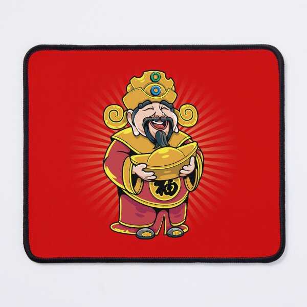 Item preview, Smiling Chinese Wealth God Holding Golden Sycee designed and sold by Lexkon Liu's art.