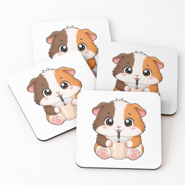 Item preview, Cute Guinea Pig Drinking Bubble Boba Tea designed and sold by Seculinator.