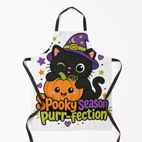 Item preview, Spooky Purrfection Black Cat - Cute Spooky Season Halloween Sticker designed and sold by VisualArtsOasis.