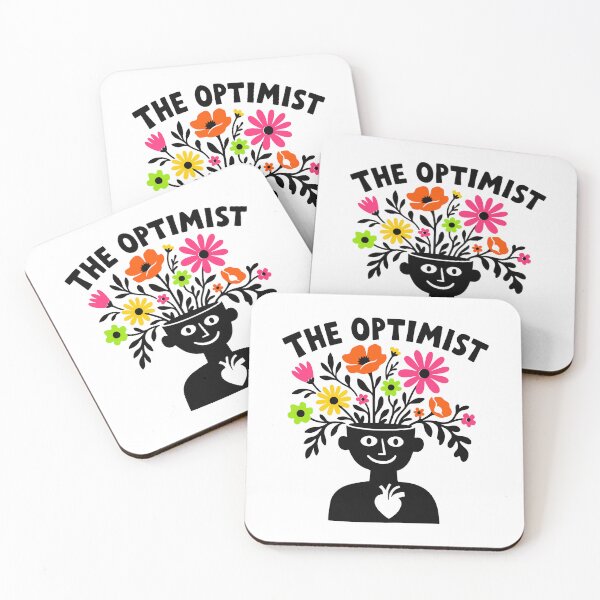 Item preview, The Optimist Flower Funny Positive Mind Gift designed and sold by lenalenspod.