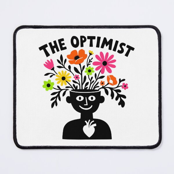Item preview, The Optimist Flower Funny Positive Mind Gift designed and sold by lenalenspod.