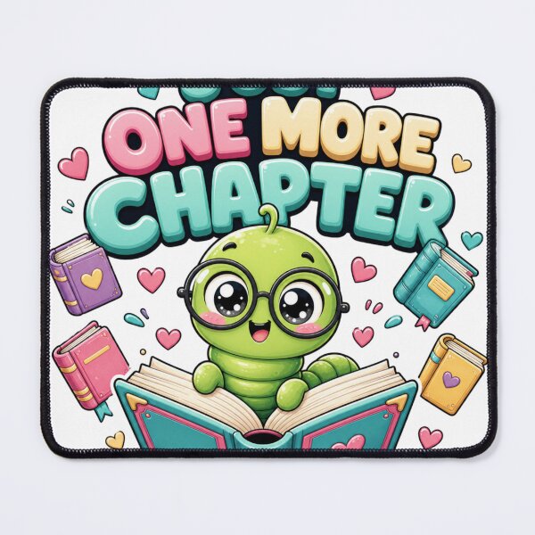 Item preview, Just One More Chapter Kawaii Bookworm designed and sold by BoosterShop.