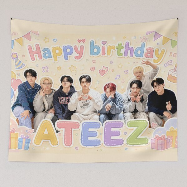 Item preview, Happy BIRTHDAY ATEEZ KPOP designed and sold by jaofnn.