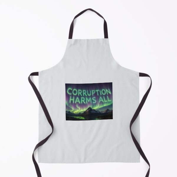 Item preview, Corruption Harms All – Aurora Borealis Over Mountain Peaks designed and sold by annenambiro.