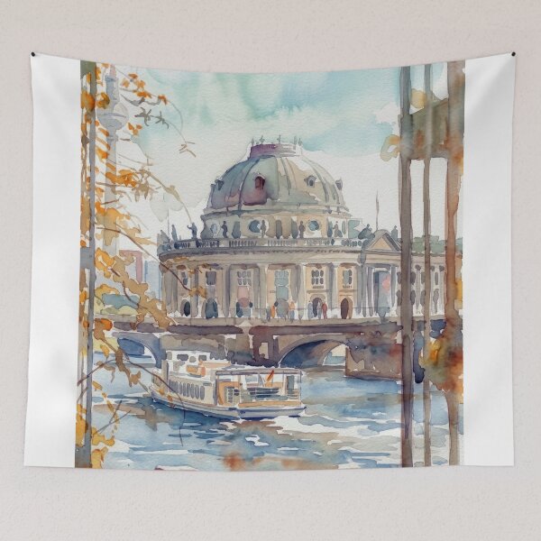 Item preview, Bode Museum Berlin Autumn Watercolor designed and sold by caracatita75.