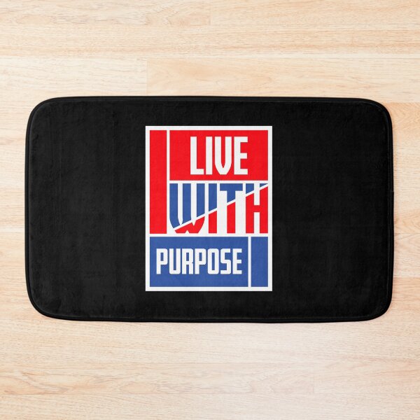 Item preview, Live With Purpose Bold Motivational Mindset Quote designed and sold by shirt-o-mat.
