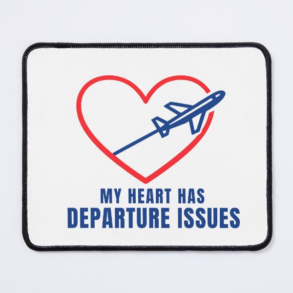 Item preview, Wanderlust, heart, airplane, departure problems designed and sold by Lyfeinsights.