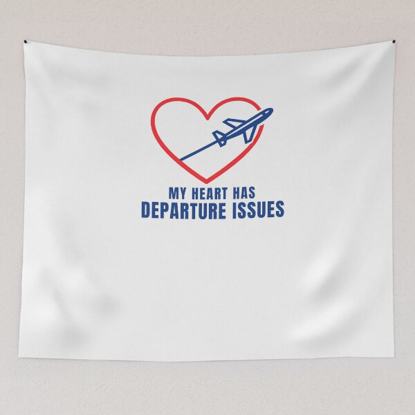 Item preview, Wanderlust, heart, airplane, departure problems designed and sold by Lyfeinsights.