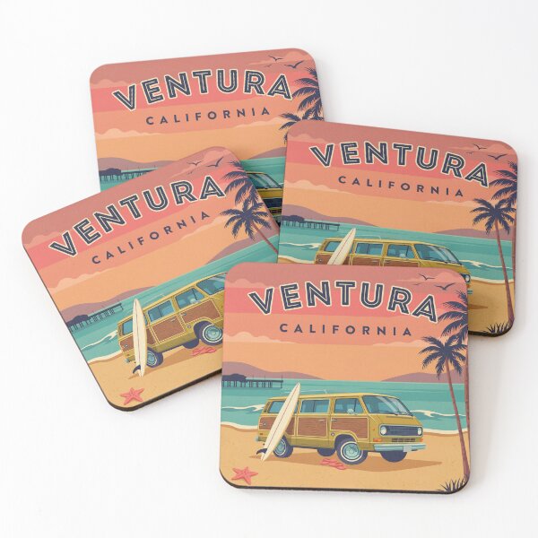 Item preview, Ventura California: Retro Surf Van designed and sold by CircinusStore.
