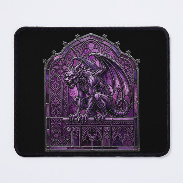 Item preview, Purple Stained Glass Gothic Gargoyle Art designed and sold by David Mateo ArtWorks.