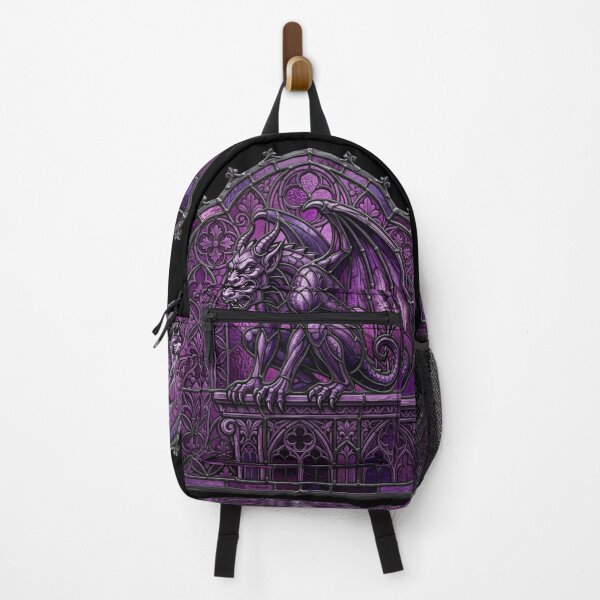 Item preview, Purple Stained Glass Gothic Gargoyle Art designed and sold by David Mateo ArtWorks.