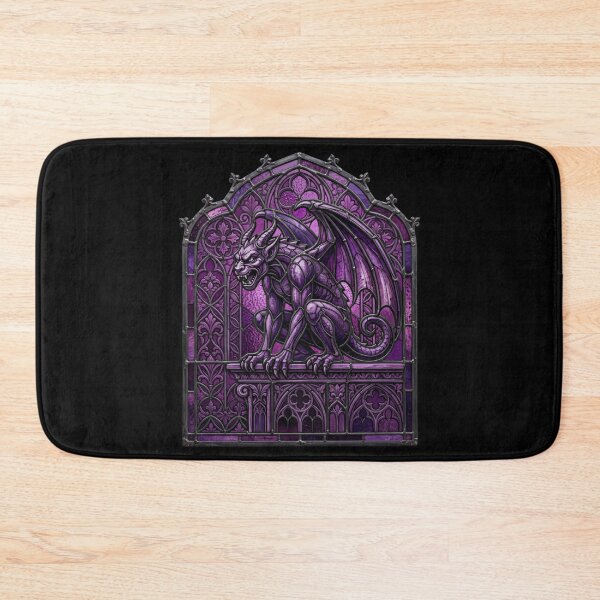 Item preview, Purple Stained Glass Gothic Gargoyle Art designed and sold by David Mateo ArtWorks.