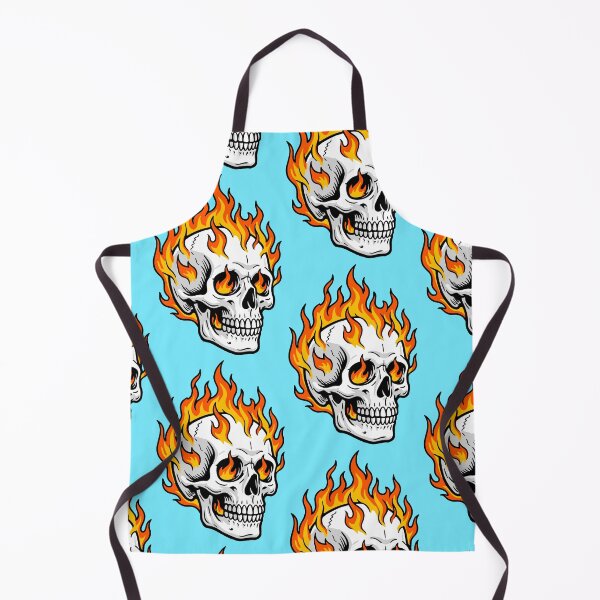 Item preview, Flaming Skull Graphic T-Shirt | Fire Skull Gothic Biker Design | Dark Horror Punk Tee designed and sold by MitxelDesigns.