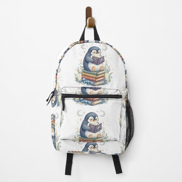 Item preview, Moonlit Reading Penguin | Cozy Book Lover Cottagecore Art. designed and sold by Clothes With Smiling Animals Walt Gral.