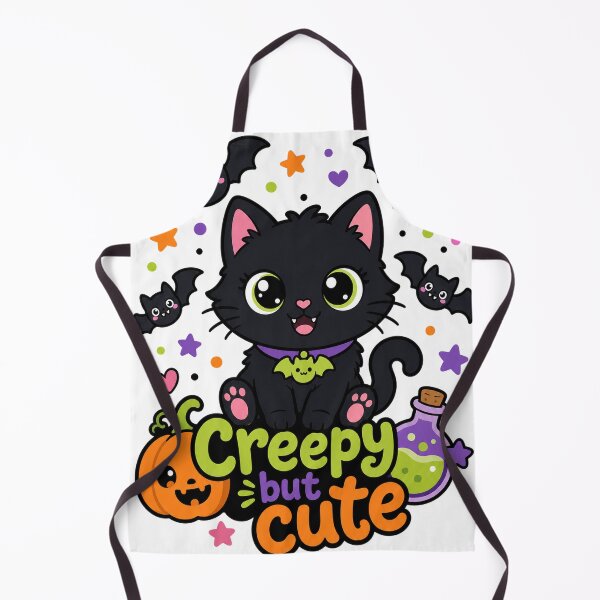 Item preview, Creepy But Cute Black Cat - Cute Spooky Season Halloween Sticker designed and sold by VisualArtsOasis.