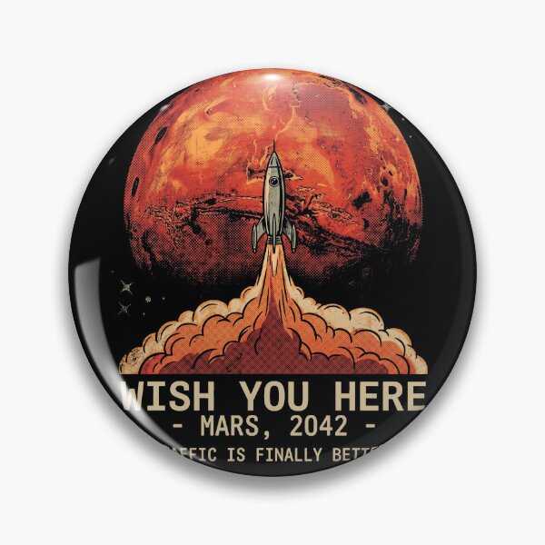 Item preview, Wish You Were Here Mars 2042 Retro Sci-Fi Space Travel designed and sold by AdyKurniawan.