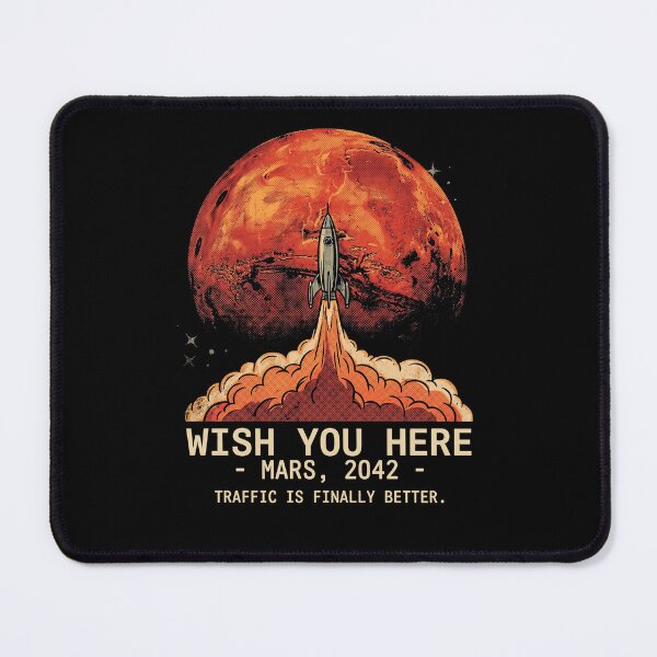 Item preview, Wish You Were Here Mars 2042 Retro Sci-Fi Space Travel designed and sold by AdyKurniawan.