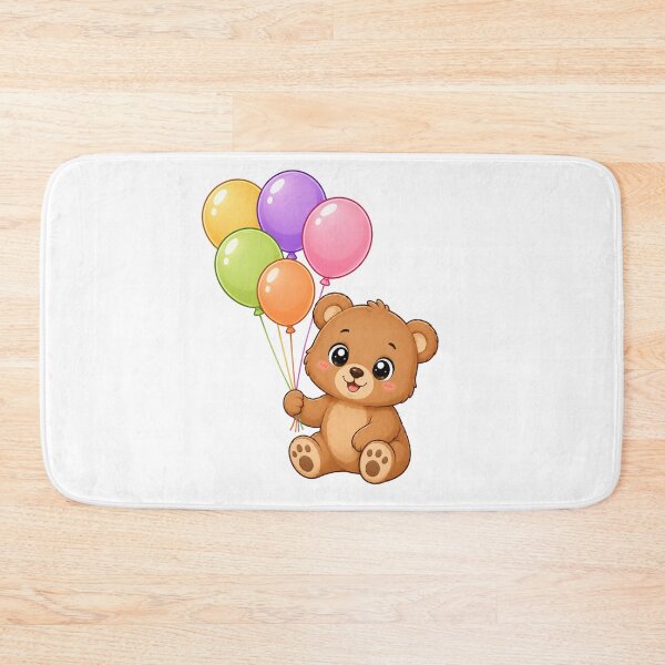 Item preview, Cute Teddy Bear Holding Balloons Birthday Art designed and sold by Seculinator.