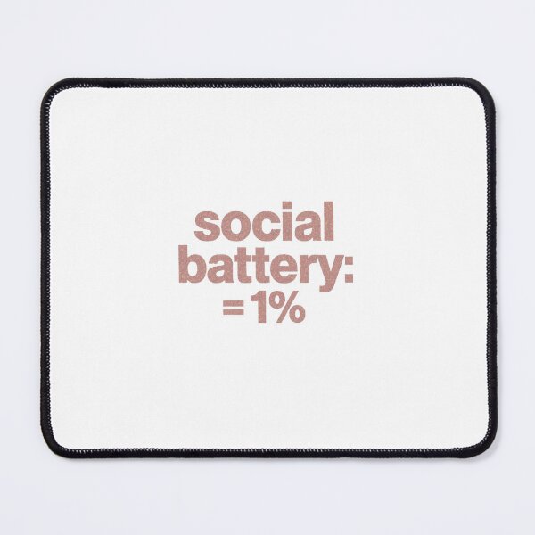 Item preview, Social Battery = 1% | Funny Introvert Glitter Typography Design designed and sold by HellGirlArt.