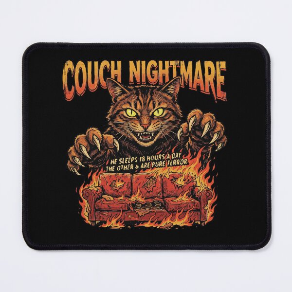 Item preview, Couch Nightmare Funny Evil Cat Horror Vintage Graphic designed and sold by AdyKurniawan.
