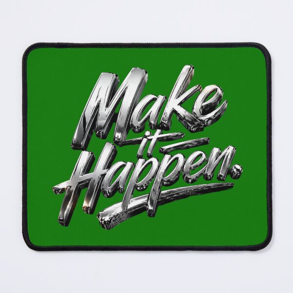 Item preview, Make It Happen - 3D Chrome Metallic Motivational Sticker designed and sold by Scro-Ciob-Shop.