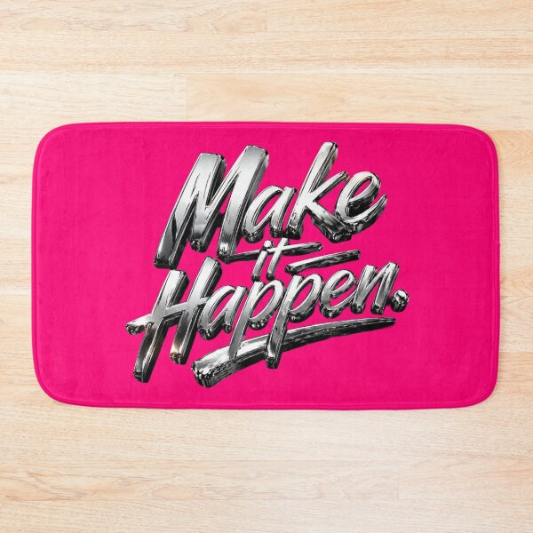 Item preview, Make It Happen - 3D Chrome Metallic Motivational Sticker designed and sold by Scro-Ciob-Shop.