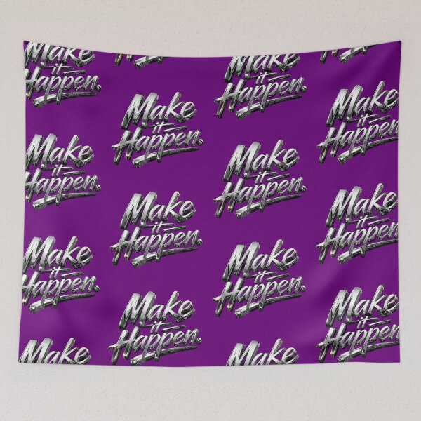 Item preview, Make It Happen - 3D Chrome Metallic Motivational Sticker designed and sold by Scro-Ciob-Shop.