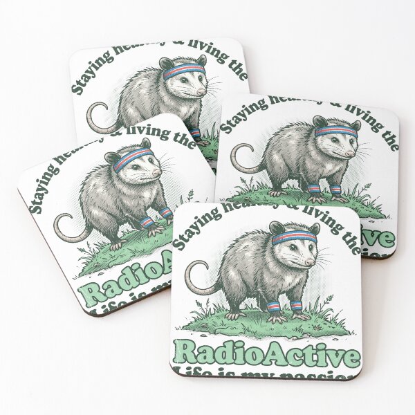 Item preview, Funny Opossum Workout Radioactive Life Retro Fitness designed and sold by AdyKurniawan.