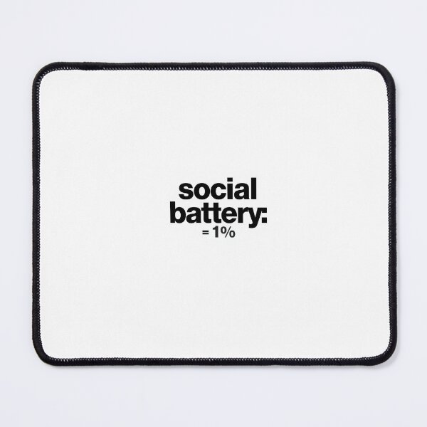 Item preview, Social Battery = 1% | Funny Introvert Glitter Typography Design  designed and sold by HellGirlArt.