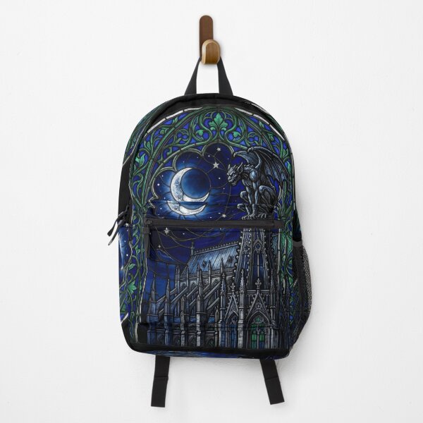 Item preview, Gothic Gargoyle on Cathedral Spire with Moon designed and sold by David Mateo ArtWorks.