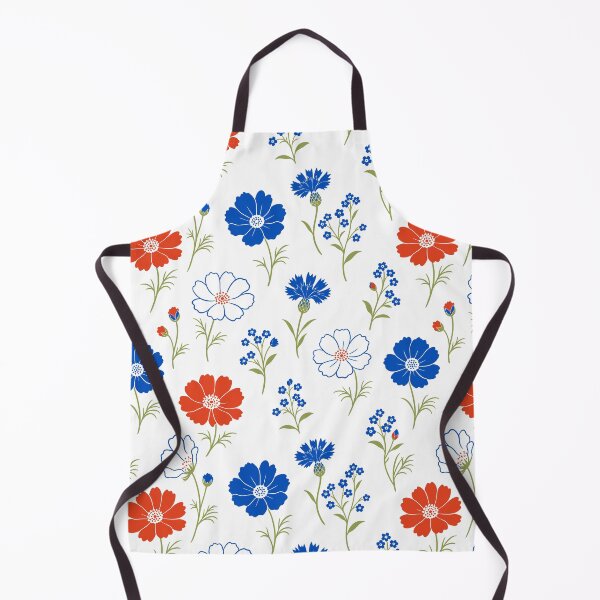 Item preview, Retro Flat Wildflowers Cosmos and Cornflowers Seamless Pattern Vector designed and sold by DiNata.