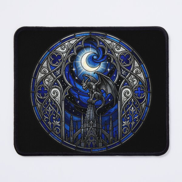 Item preview, Gothic Gargoyle on Cathedral Spire with Moon designed and sold by David Mateo ArtWorks.