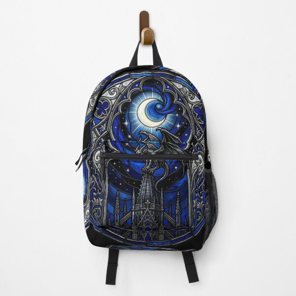 Item preview, Gothic Gargoyle on Cathedral Spire with Moon designed and sold by David Mateo ArtWorks.
