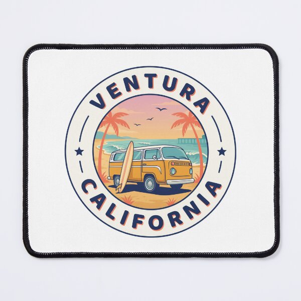 Item preview, Ventura California: Retro Surf Van Badge designed and sold by CircinusStore.