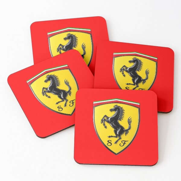 Item preview, Pegatina con el logo de Ferrari en ultra alta definición | Emblema del caballo rampante negro | Calcomanía de carreras de superdeportivos | Regalo para entusiastas de los coches designed and sold by Pophands.