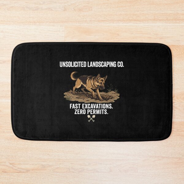 Item preview, Unsolicited Landscaping Co Fast Excavations Zero Permits Dog designed and sold by gre-good-sweet.