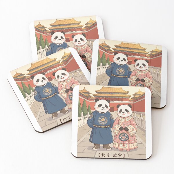 Item preview, Cute Pandas at Beijing Forbidden City - Hanfu Matching Outfit Travel Art designed and sold by TaiwanMemory.