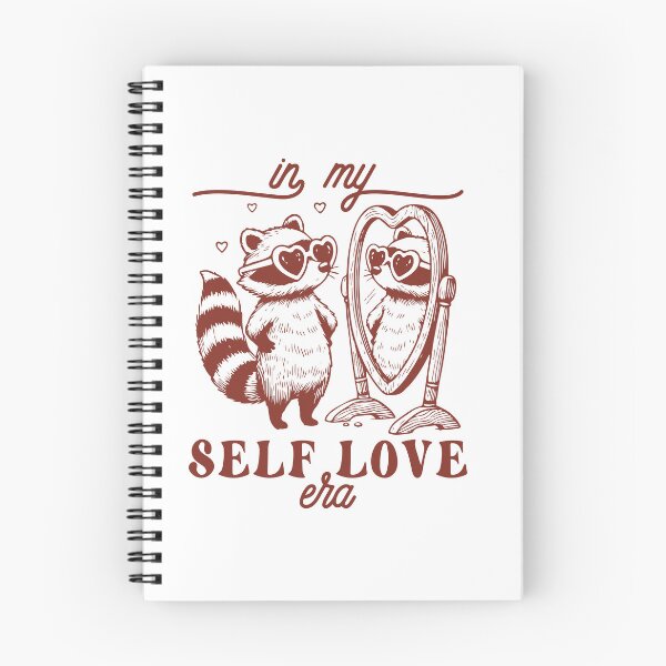 Item preview, In My Self Love Era Cute Raccoon Heart Glasses designed and sold by BrownHorse90s.