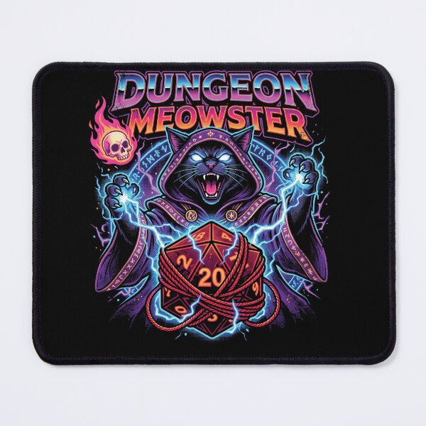 Item preview, Dungeon Meowster Funny Cat Wizard Tabletop RPG D20 Dice designed and sold by AdyKurniawan.