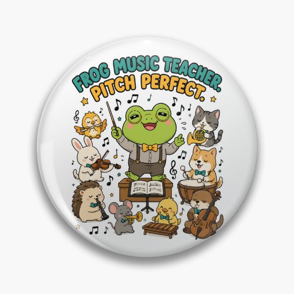 Item preview, Cute Frog Music Teacher Pitch Perfect Funny Orchestra Shirt — Kawaii Animal Music Teacher Gift Tee designed and sold by MaynyStudio.