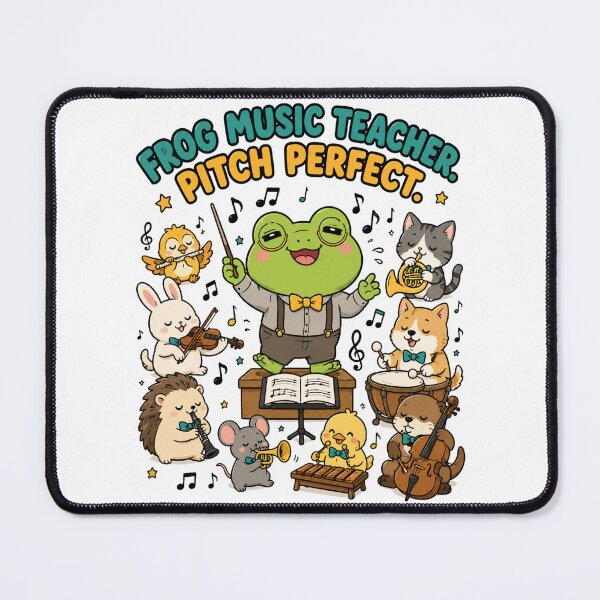 Item preview, Cute Frog Music Teacher Pitch Perfect Funny Orchestra Shirt — Kawaii Animal Music Teacher Gift Tee designed and sold by MaynyStudio.