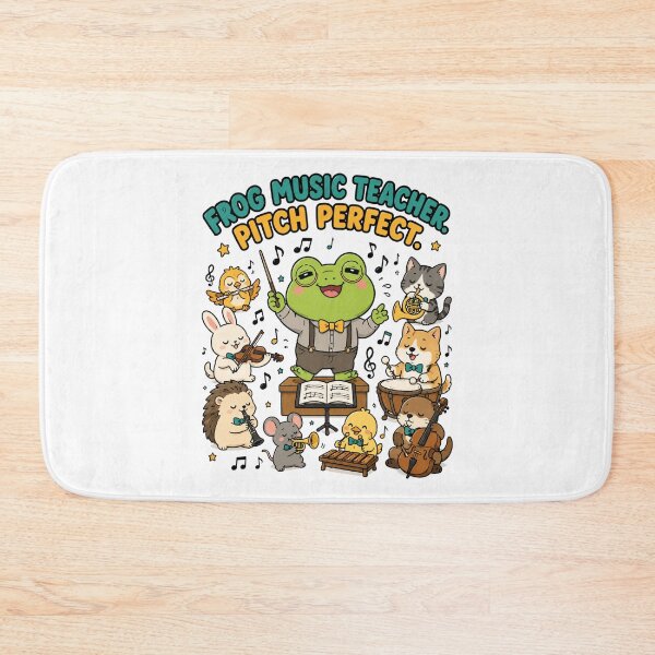 Item preview, Cute Frog Music Teacher Pitch Perfect Funny Orchestra Shirt — Kawaii Animal Music Teacher Gift Tee designed and sold by MaynyStudio.