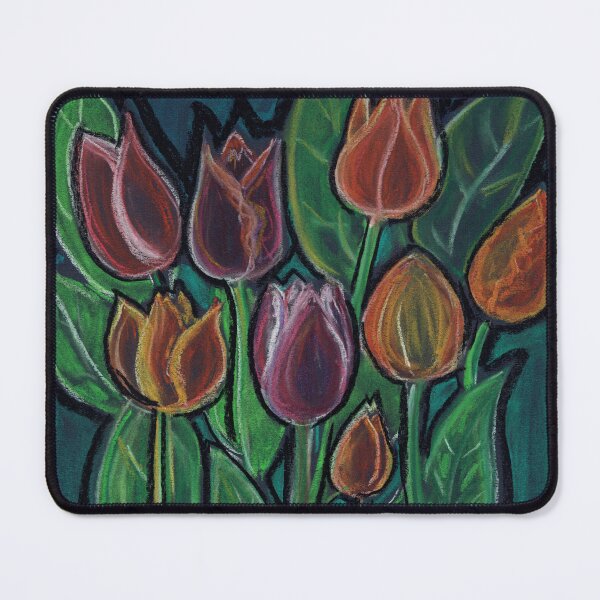 Item preview, Tulips vibrant floral art. designed and sold by DebTheZeb.