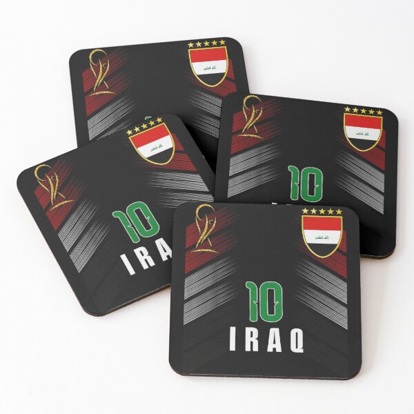 Item preview, Iraq Football Jersey Number Ten National Team Soccer Shield World Cup Fan Art designed and sold by Phil Ben.