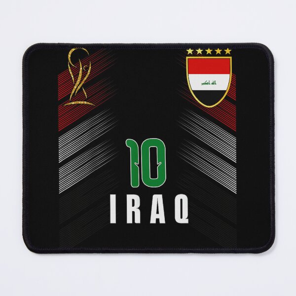 Item preview, Iraq Football Jersey Number Ten National Team Soccer Shield World Cup Fan Art designed and sold by Phil Ben.