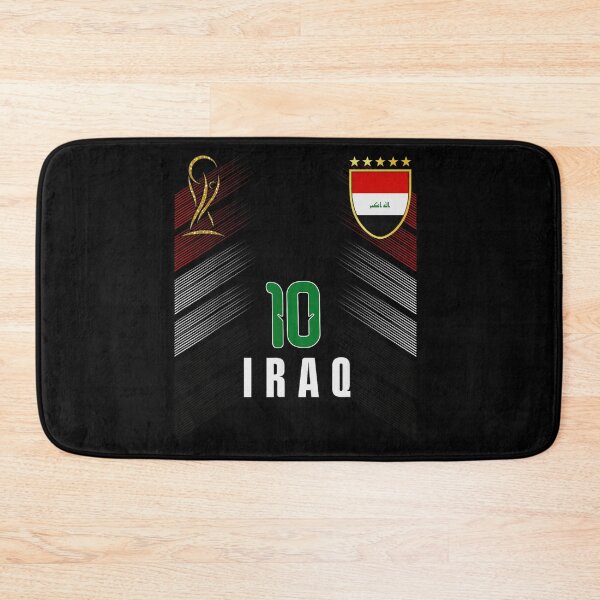 Item preview, Iraq Football Jersey Number Ten National Team Soccer Shield World Cup Fan Art designed and sold by Phil Ben.