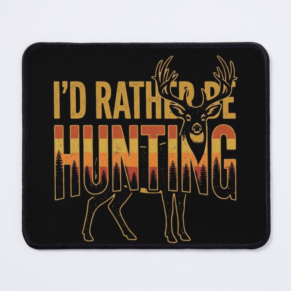 Item preview, I'd Rather Be Hunting Retro Vintage Whitetail Deer designed and sold by PACS0011.