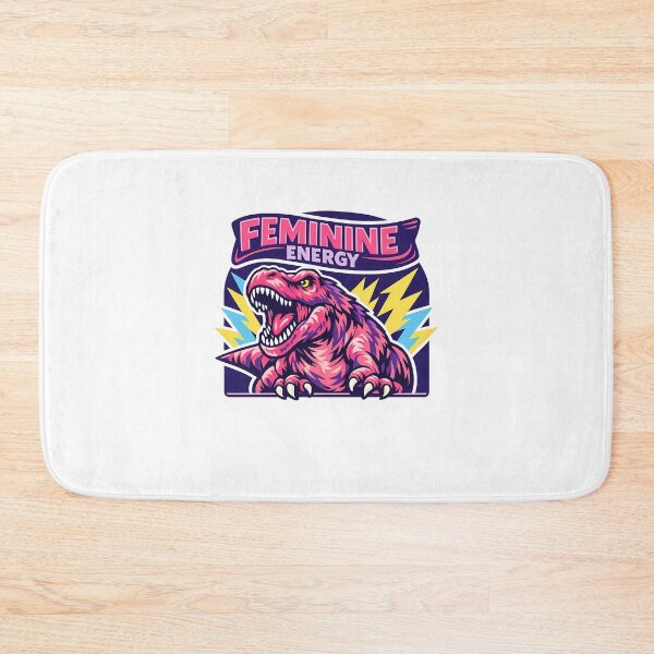 Item preview, Wavy Banner Pink T-Rex Feminine Energy Sticker designed and sold by MIROUZ2000.