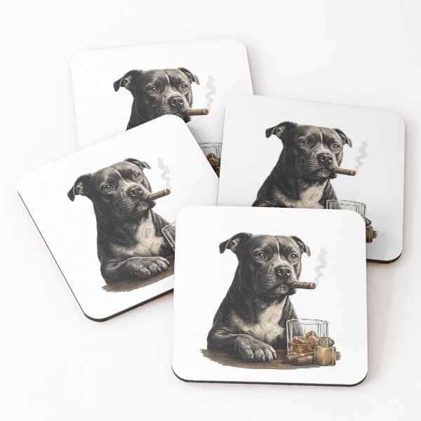 Item preview, funny pitbull meme smoking cigar whisky dog dad lovers designed and sold by ber-flora.