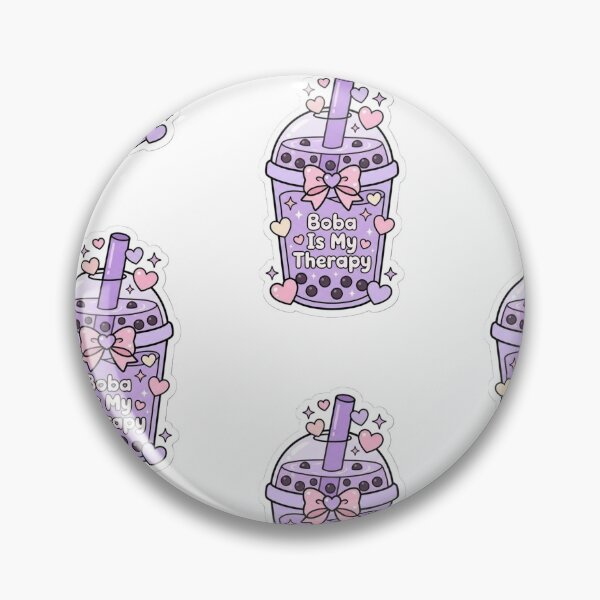 Item preview, Boba Is My Therapy – Cute Kawaii Bubble Tea Sticker designed and sold by Midnight cat studio ✨.